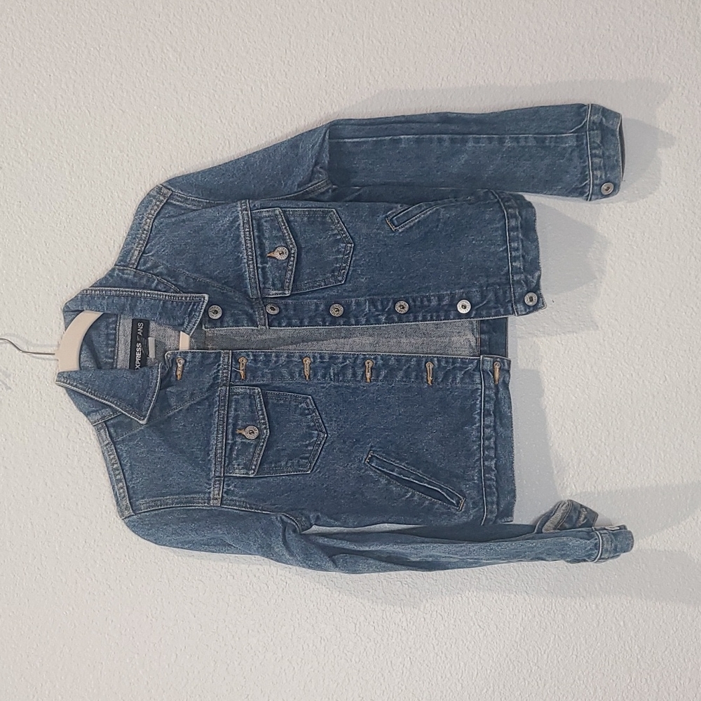 Vintage y2k Express jeans denim jeans jacket small - Picture 1 of 8